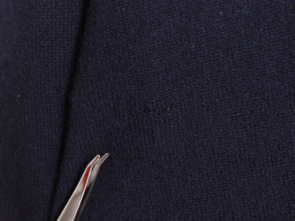 ブルックスブラザーズ ラム ウール ニット セーター メンズ M / Brooks Brothers 薄手 ワンポイント クルーネック シンプル ハイゲージ 紺
