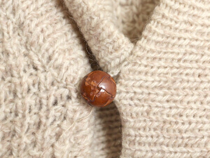 80s ウールリッチ ショールカラー ニット セーター メンズ L / 旧タグ ヴィンテージ Woolrich ウール 無地 紺タグ プルオーバー ベージュ