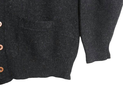 80s OLD GAP シェットランド ウール ニット カーディガン メンズ M ヴィンテージ ギャップ セーター 前開き 重ね着 ポケット付き ボーダー