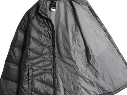 US企画 ノースフェイス ナイロン ダウン ジャケット レディース M / The North Face ジャンパー 550 フィル ハイネック キルティング 濃灰