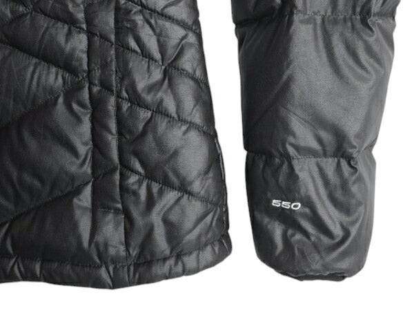US企画 ノースフェイス ナイロン ダウン ジャケット レディース M / The North Face ジャンパー 550 フィル ハイネック キルティング 濃灰