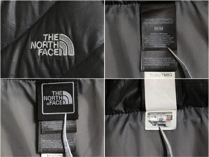 US企画 ノースフェイス ナイロン ダウン ジャケット レディース M / The North Face ジャンパー 550 フィル ハイネック キルティング 濃灰