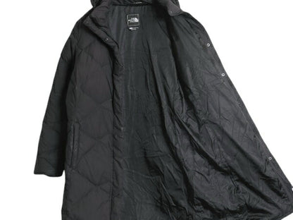 US企画 ノースフェイス ロング ダウン コート レディース L / 古着 The North Face アウトドア パーカー ナイロン ジャケット 550フィル 黒