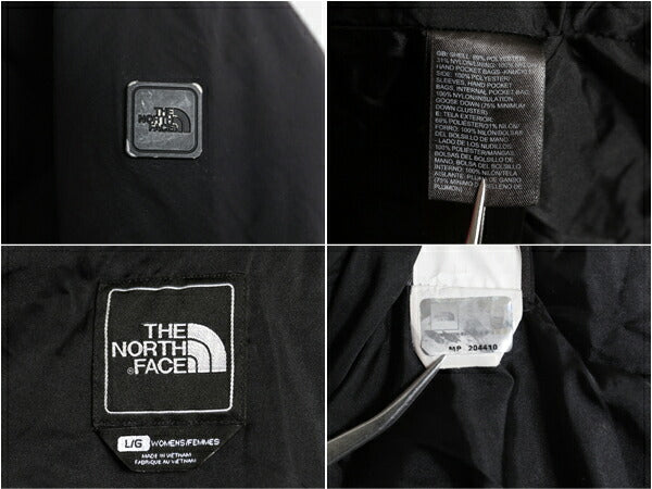 US企画 ノースフェイス ロング ダウン コート レディース L / 古着 The North Face アウトドア パーカー ナイロン ジャケット 550フィル 黒