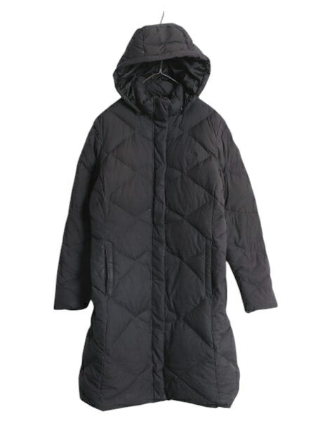 US企画 ノースフェイス ロング ダウン コート レディース L / 古着 The North Face アウトドア パーカー ナイロン ジャケット 550フィル 黒