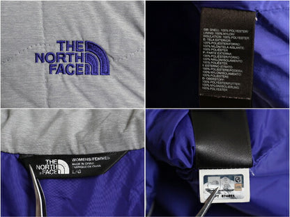 US企画 ノースフェイス 中綿 キルティング ナイロン ジャケット レディース L / 古着 The North Face ジャンパー フルジップ アウトドア 灰