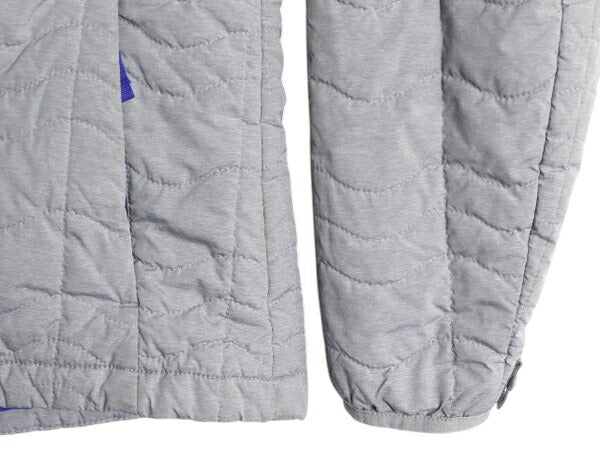 US企画 ノースフェイス 中綿 キルティング ナイロン ジャケット レディース L / 古着 The North Face ジャンパー フルジップ アウトドア 灰