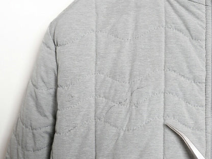 US企画 ノースフェイス 中綿 キルティング ナイロン ジャケット レディース L / 古着 The North Face ジャンパー フルジップ アウトドア 灰