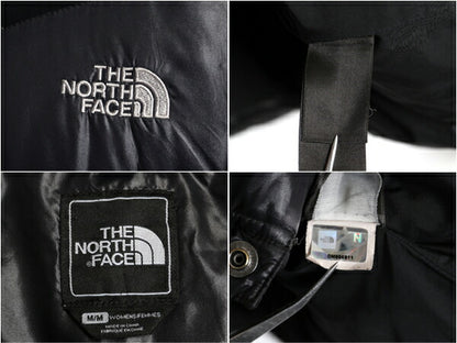 ノースフェイス ナイロン ダウン ジャケット レディース M The North Face アウトドア 550フィル フード パーカー ハーフ コート ブラック