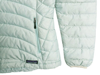 パタゴニア ダウン セーター レディース L 古着 08年製 Patagonia ナイロン ジャケット アウター ブルゾン アウトドア パッカブル グリーン