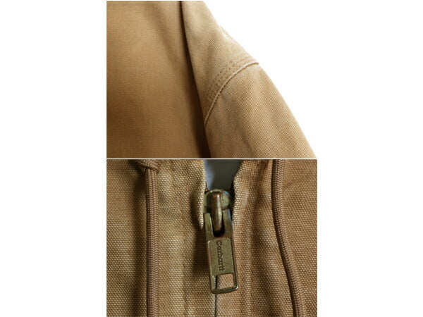 90s USA製 カーハート アクティブ ジャケット メンズ XL 程/ 90年代 オールド ダック パーカー 中綿 キルティング ライナー付き ブラウン