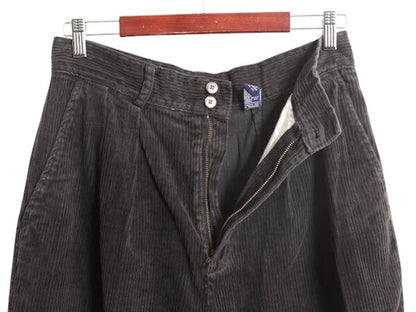 90s OLD GAP 太畝 コーデュロイ パンツ レディース M 程 実寸 31 29 古着 オールド ギャップ ツータック スラックス テーパード コーズ 茶