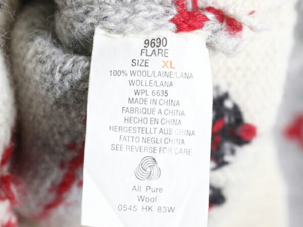 90s ウールリッチ ネイティブ 総柄 ウール ニット セーター メンズ XL 90年代 オールド Woolrich クルーネック マルチカラー 大きいサイズ