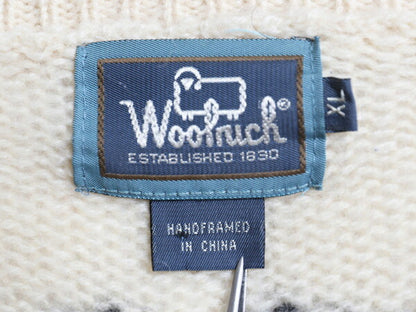90s ウールリッチ ネイティブ 総柄 ウール ニット セーター メンズ XL 90年代 オールド Woolrich クルーネック マルチカラー 大きいサイズ