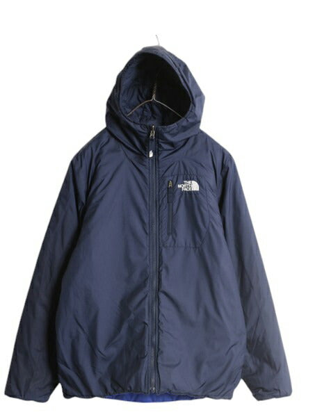US企画 ノースフェイス リバーシブル ジャケット ボーイズ XL メンズ M 程/ The North Face 中綿 ナイロン パーカー ジャンパー ツートン