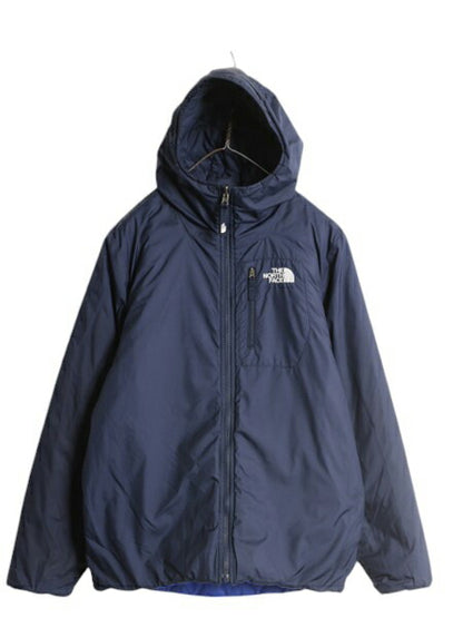 US企画 ノースフェイス リバーシブル ジャケット ボーイズ XL メンズ M 程/ The North Face 中綿 ナイロン パーカー ジャンパー ツートン