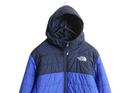 US企画 ノースフェイス リバーシブル ジャケット ボーイズ XL メンズ M 程/ The North Face 中綿 ナイロン パーカー ジャンパー ツートン