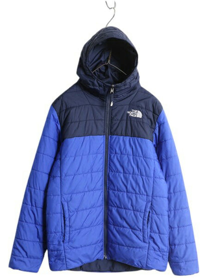 US企画 ノースフェイス リバーシブル ジャケット ボーイズ XL メンズ M 程/ The North Face 中綿 ナイロン パーカー ジャンパー ツートン