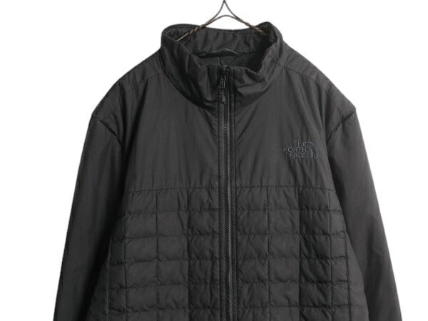 US企画 ノースフェイス 中綿 キルティング ナイロン ジャケット メンズ M / 古着 The North Face アウトドア サーモボール ジャンパー 黒