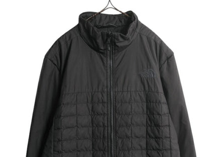 US企画 ノースフェイス 中綿 キルティング ナイロン ジャケット メンズ M / 古着 The North Face アウトドア サーモボール ジャンパー 黒