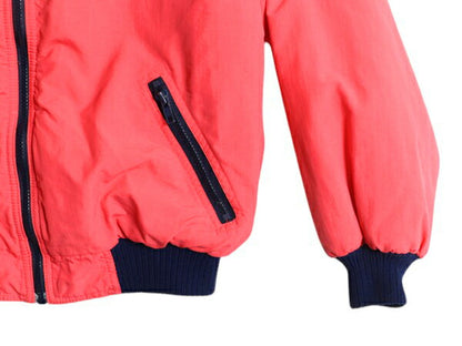 80s USA製 エディーバウアー ナイロン ジャケット レディース S ヴィンテージ 黒タグ Eddie Bauer 裏 フリース ブルゾン ウインドフォイル
