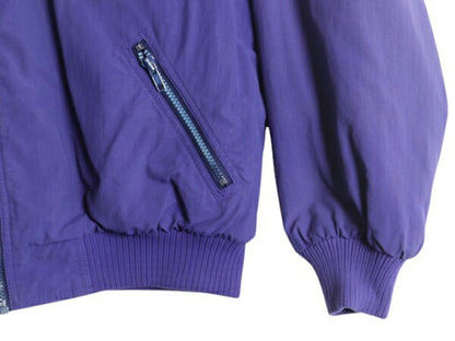 80s USA製 エディーバウアー ナイロン ジャケット レディース L ヴィンテージ 黒タグ Eddie Bauer 裏 フリース ブルゾン ウインドフォイル