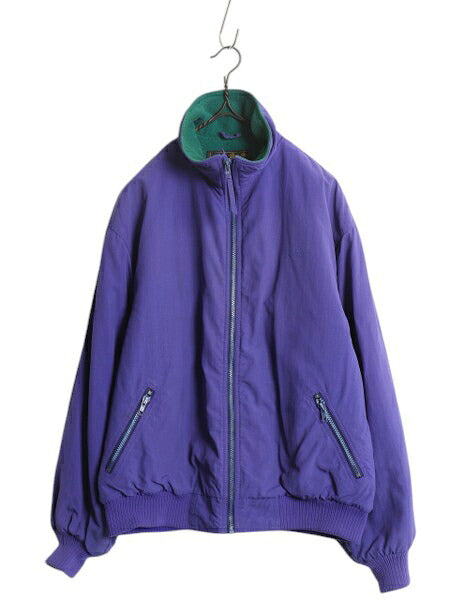 80s USA製 エディーバウアー ナイロン ジャケット レディース L ヴィンテージ 黒タグ Eddie Bauer 裏 フリース ブルゾン ウインドフォイル
