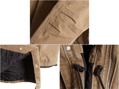 US企画 カーハート キャニオン コート メンズ M / 古着 CARHARTT ジャケット ブルゾン ダック 中綿 キルティング ライナー ワーク ブラウン