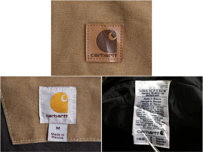 US企画 カーハート キャニオン コート メンズ M / 古着 CARHARTT ジャケット ブルゾン ダック 中綿 キルティング ライナー ワーク ブラウン