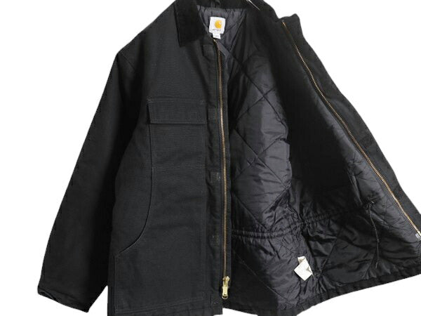 US企画 カーハート トラディショナル コート メンズ L / 古着 CARHARTT ダック ジャケット ブルゾン 中綿 キルティング ライナー ブラック