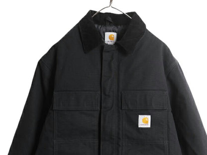 US企画 カーハート トラディショナル コート メンズ L / 古着 CARHARTT ダック ジャケット ブルゾン 中綿 キルティング ライナー ブラック