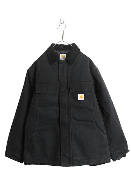 US企画 カーハート トラディショナル コート メンズ L / 古着 CARHARTT ダック ジャケット ブルゾン 中綿 キルティング ライナー ブラック