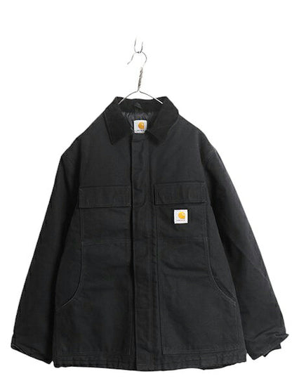US企画 カーハート トラディショナル コート メンズ L / 古着 CARHARTT ダック ジャケット ブルゾン 中綿 キルティング ライナー ブラック