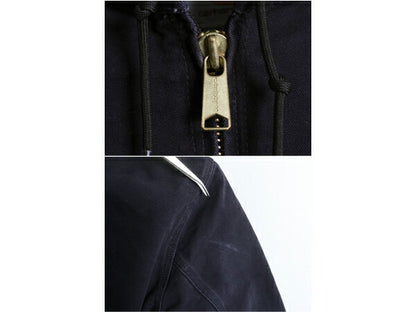 US企画 カーハート アクティブ ジャケット メンズ XL / CARHARTT ダック パーカー 中綿 キルティング ライナー フルジップ 企業 ネイビー