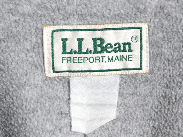 90s エルエルビーン ナイロン フード パーカー ジャケット メンズ L 程 オールド LLBean フルジップ 裏 フリース ライナー付き ブルゾン 緑