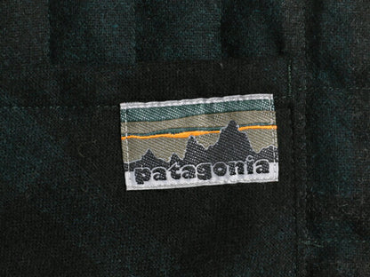 パタゴニア ダウン シャツ ジャケット レディース L / 16年製 デカタグ Patagonia ブラックウォッチ チェック ウール 襟 パイル フリース
