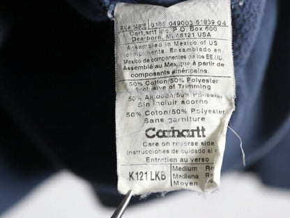 カーハート スウェット フード パーカー メンズ M / 古着 CARHARTT トレーナー スエット ミドルウェイト プルオーバー 裏起毛 ワンポイント