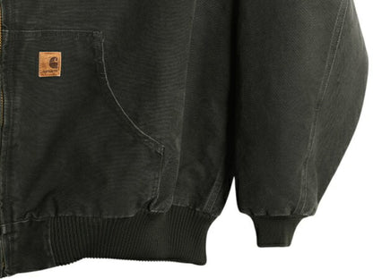 US企画 カーハート アクティブ ジャケット メンズ XXXL / CARHARTT ダック パーカー 中綿 キルティング ライナー フルジップ モス グリーン