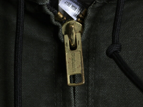 US企画 カーハート アクティブ ジャケット メンズ XXXL / CARHARTT ダック パーカー 中綿 キルティング ライナー フルジップ モス グリーン
