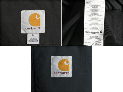 US企画 カーハート ダウン アクティブ ジャケット メンズ M 古着 CARHARTT ナイロン パーカー フルジップ ワーク ジャンパー 550フィル 黒