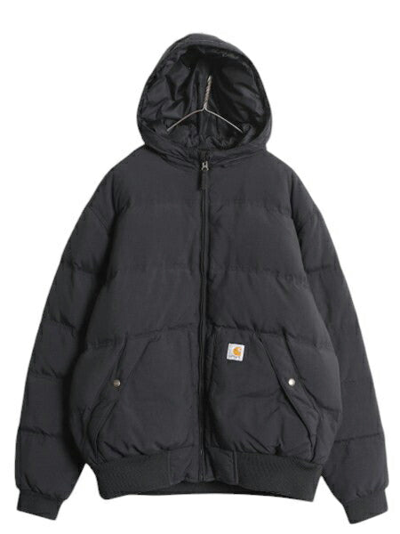 US企画 カーハート ダウン アクティブ ジャケット メンズ M 古着 CARHARTT ナイロン パーカー フルジップ ワーク ジャンパー 550フィル 黒