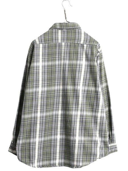 80s カーハート チェック ヘビー フランネル シャツ メンズ L 程/ 80年代 ヴィンテージ Carhartt ワーク コットン ネルシャツ ポケット付き