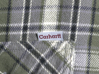 80s カーハート チェック ヘビー フランネル シャツ メンズ L 程/ 80年代 ヴィンテージ Carhartt ワーク コットン ネルシャツ ポケット付き