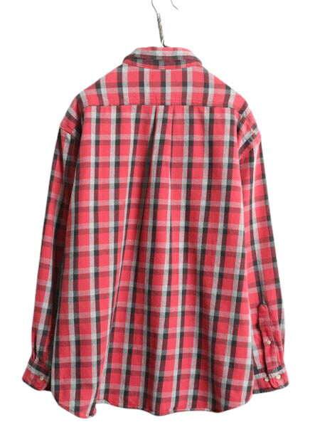 US企画 カーハート チェック 長袖 ヘビー フランネル シャツ メンズ XL 古着 Carhartt ネルシャツ 厚手 コットン 長袖シャツ 大きいサイズ