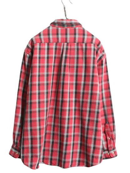 US企画 カーハート チェック 長袖 ヘビー フランネル シャツ メンズ XL 古着 Carhartt ネルシャツ 厚手 コットン 長袖シャツ 大きいサイズ