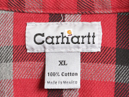 US企画 カーハート チェック 長袖 ヘビー フランネル シャツ メンズ XL 古着 Carhartt ネルシャツ 厚手 コットン 長袖シャツ 大きいサイズ