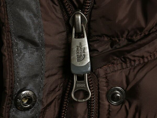 ノースフェイス ダウン ジャケット レディース S 古着 The North Face アウトドア 600フィル フード パーカー フルジップ ハーフ コート 茶