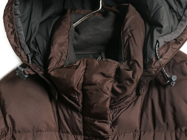 ノースフェイス ダウン ジャケット レディース S 古着 The North Face アウトドア 600フィル フード パーカー フルジップ ハーフ コート 茶