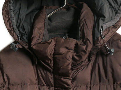 ノースフェイス ダウン ジャケット レディース S 古着 The North Face アウトドア 600フィル フード パーカー フルジップ ハーフ コート 茶