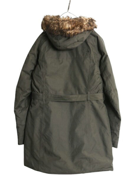 US企画 ノースフェイス ブルックリン ダウン ジャケット レディース S / The North Face HYVENT ロング コート パーカー ジャンパー カーキ